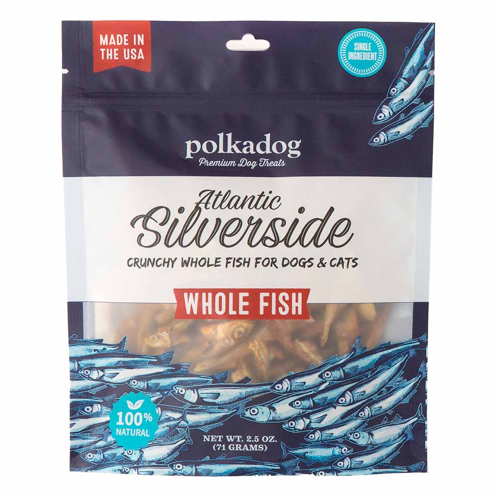 $1 OFF (Exp 16Jan26): Polkadog Atlantic Silverside Grain-Free Treats For Cats & Dogs 2.5oz (Pouch)