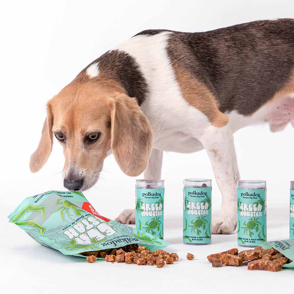 Polkadog Green Monstah Bits Treats For Cats & Dogs 2oz (Mini Tube) Exp 18Jan26