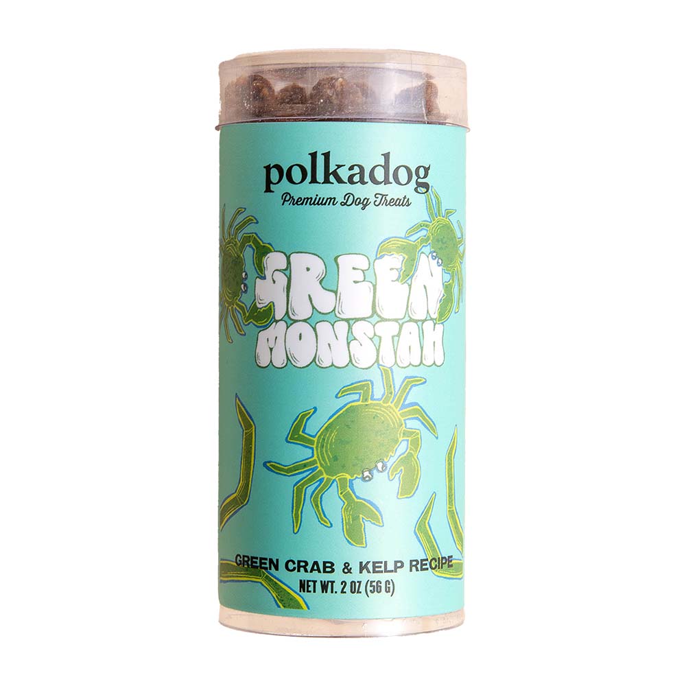 Polkadog Green Monstah Bits Treats For Cats & Dogs 2oz (Mini Tube) Exp 18Jan26