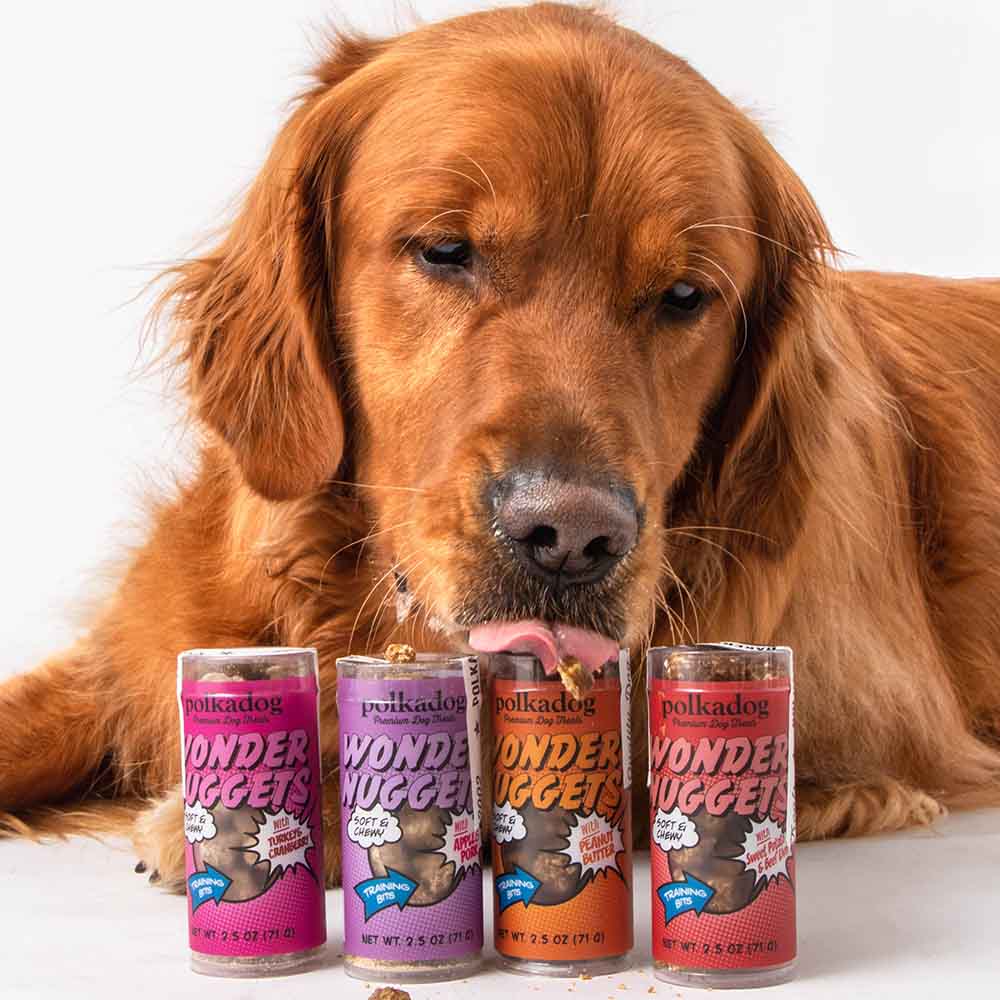 Polkadog Wonder Nuggets Peanut Butter Dog Treats 2.5oz (Mini Tube) Exp 9Jan26
