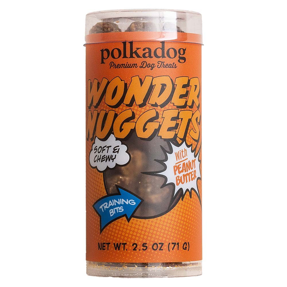 Polkadog Wonder Nuggets Peanut Butter Dog Treats 2.5oz (Mini Tube) Exp 9Jan26