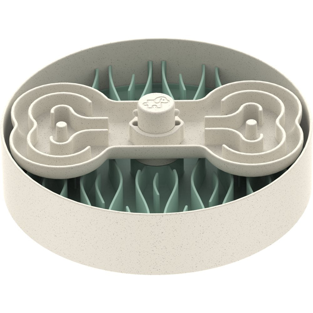 "Puzzle Feeder Interactive Dog Bowl (Broken Wave, Green)"