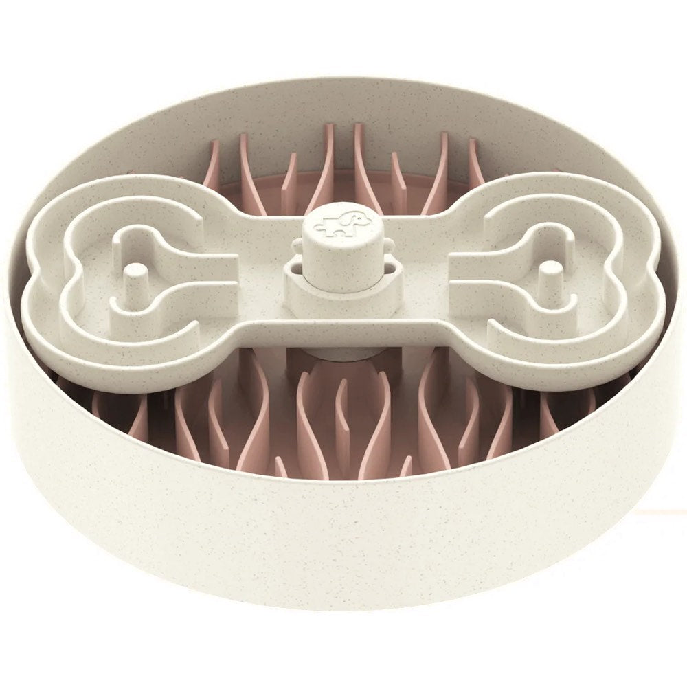 "Puzzle Feeder Interactive Dog Bowl (Broken Wave, Pink)"