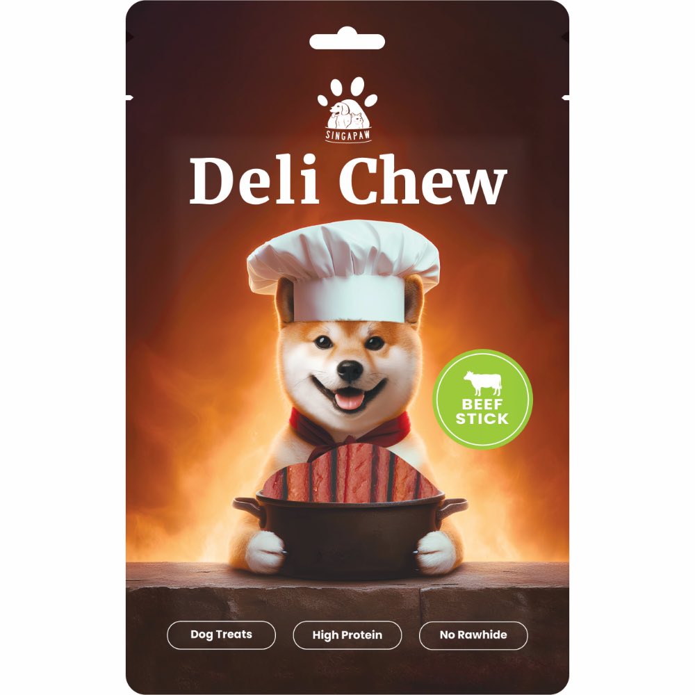 15% OFF (Exp Jan26): Singapaw Deli Chew Beef Stick Dog Treats 120g
