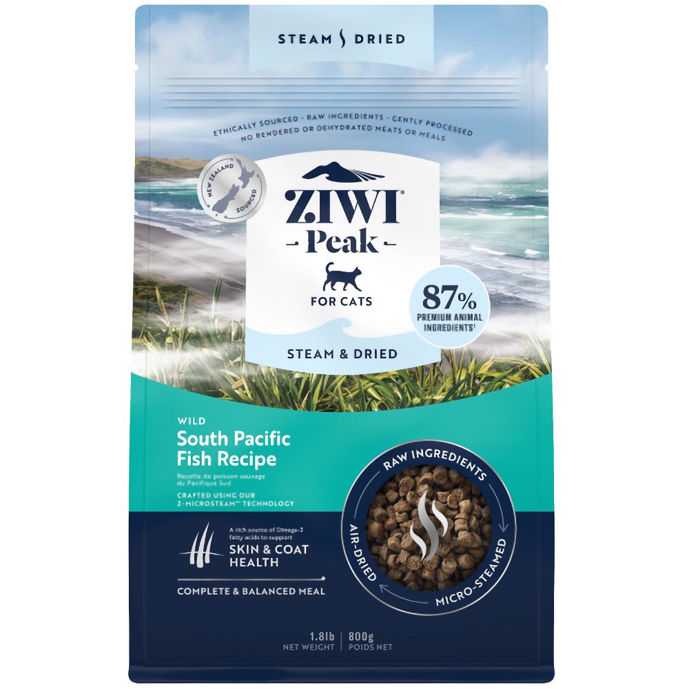25% OFF: Ziwi Peak Wild South Pacific Fish Recipe Steam & Dried Cat Food